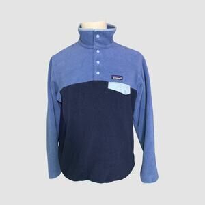 Patagonia Synchilla Snap-T Fleece Pullover Blue Navy Large Men’s Retro Worn Wear